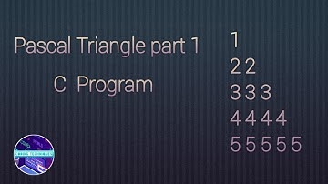 Pascal Triangle Design 1 #coding #programming #Clanguage #youtubevideo