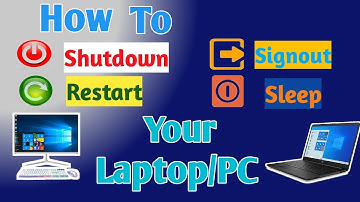 How to Shutdown Restart Sleep sign out laptop/Pc in Windows 10| How to easily Shutdown Your Pc