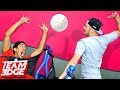 Trampoline Volleyball Challenge!!