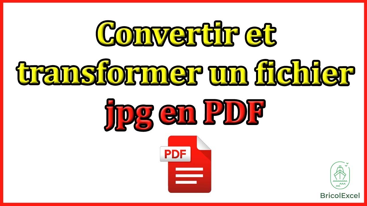 Comment convertir et transformer un fichier jpg en pdf - YouTube