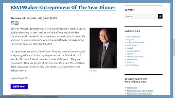 RSVPMaker Basics: Settings and First Event