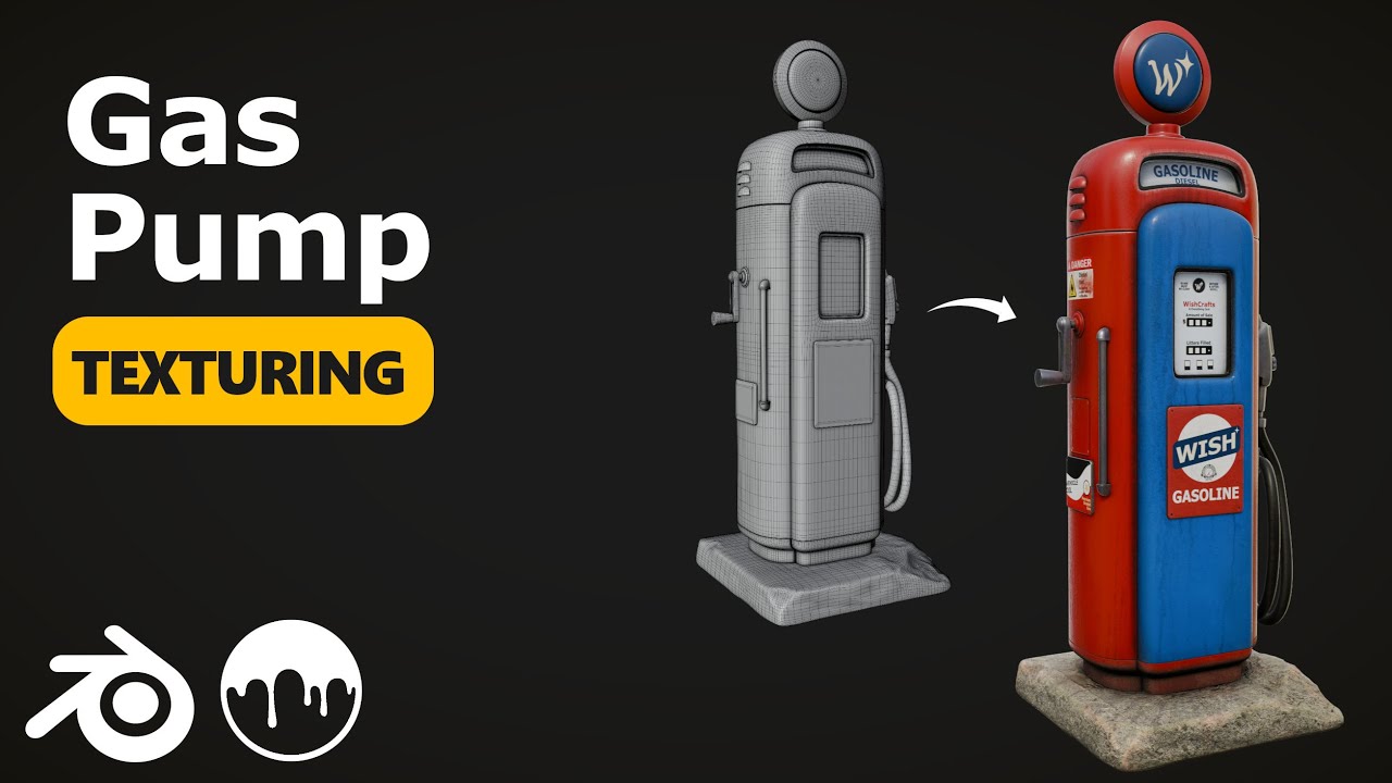 Blender to 3D Coat Textura Texturing Tutorial: Gas Pump