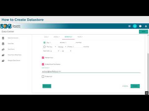 How to Create Datastore in BDB Platform