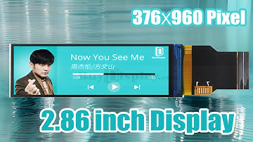 Bar Type 2.86 inch 376x960 IPS TFT LCD Display SPI+RGB Interface