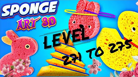 Playing Sponge art game _-_ Level 271 TO 275 completed
