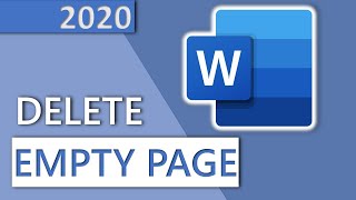 How to delete a blank page in Word by showing the paragraph symbols - in 1 MINUTE (HD 2020)
