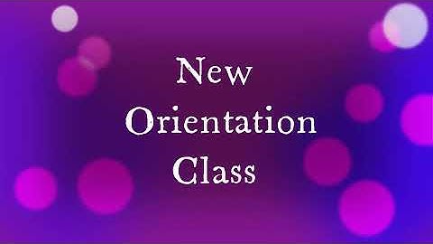 New Orientation Class for IGCSE Chemistry
