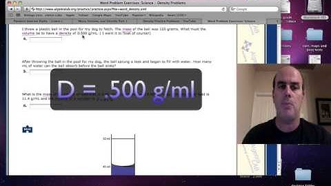 mass, volume, density