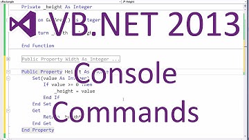 VB.NET 2013 - Console Commands