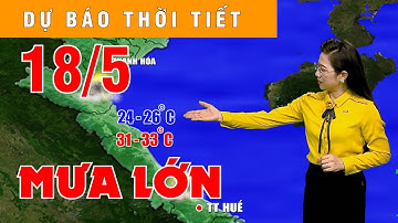 Dự báo thời tiết ngày 18/5/2025 Mưa lớn nhiều nơi