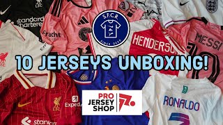 😱 UNBOXING 10 Football Jerseys from Pro Jersey Shop!! 2024/25 Liverpool kits and more ‼️🔥