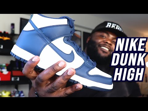 EARLY REVIEW! NIKE DUNK HIGH CHAMPIONSHIP NAVY! WISH ...