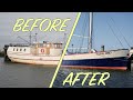 We bought an abandoned trawler one year of boat renovation in 15 minutes