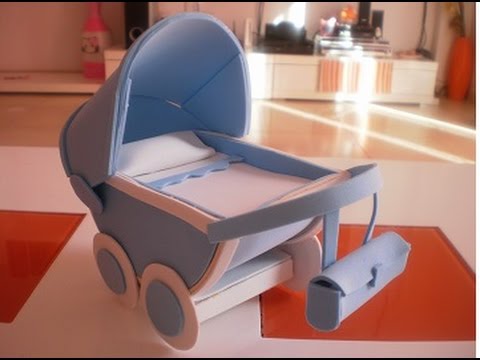 Como hacer un carrito de bebe de goma eva 1ª parte - YouTube Como hacer un carrito de bebe de goma eva 1ª parte - YouTube