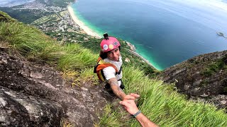 Wingsuit FlyBy To The Beach | Garganta Do Ceu | Rio De Janeiro