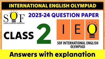 English Olympiad class 2 | SOF IEO CLASS 2 | IEO OLYMPIAD CLASS 2 | IEO 2023-24 class 2 | #olympiad