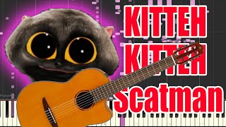 KITTEH KITTEH Scatman cat but it's Guitar MIDI (Auditory Illusion) | Scatman cat Guitar sound