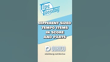 Different sized tempo items in score and parts #tipstuesday #dorico #steinberg #musicnotation