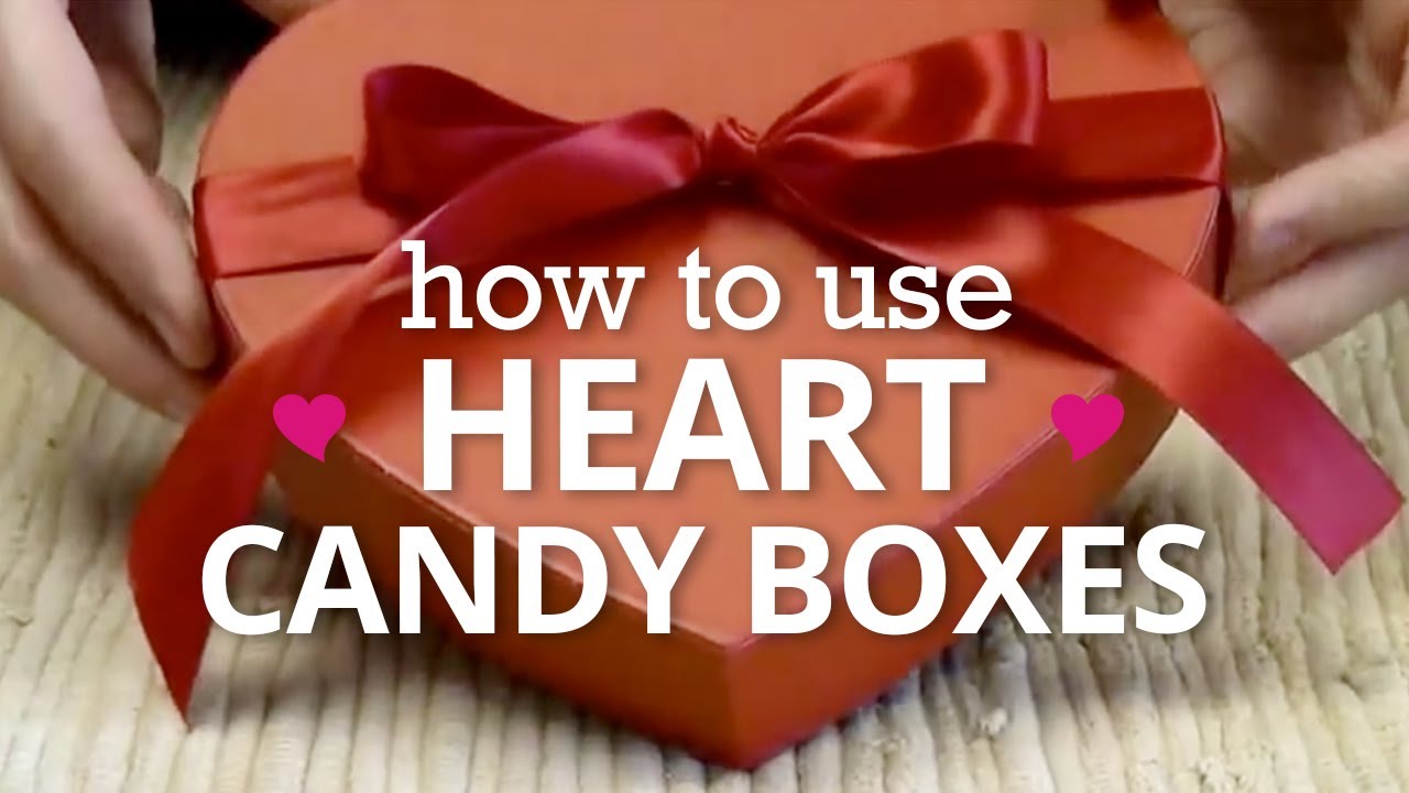 Crimson Red Heart Shaped Window Candy Boxes - Box and Wrap