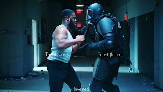 Tenet airport fight scene (Both, sync)