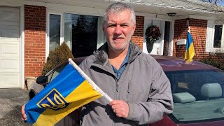 Ontarians say they were targeted for flying Ukrainian flag