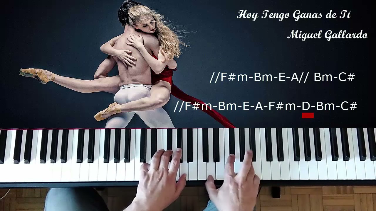 Miguel Gallardo. Hoy Tengo Ganas de Tí. Acordes en Piano