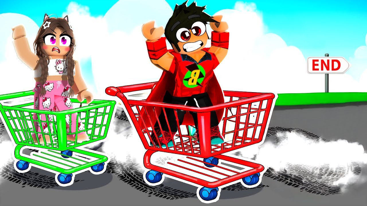AYBÜKE İLE MARKET ARABA İLE YARIŞ YAPTIK 😂 Roblox Race Cart