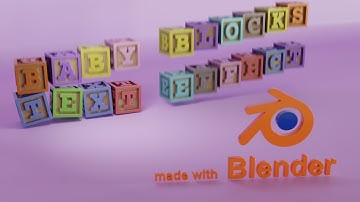 Baby Blocks Text Effect - Super easy text animation using Blender
