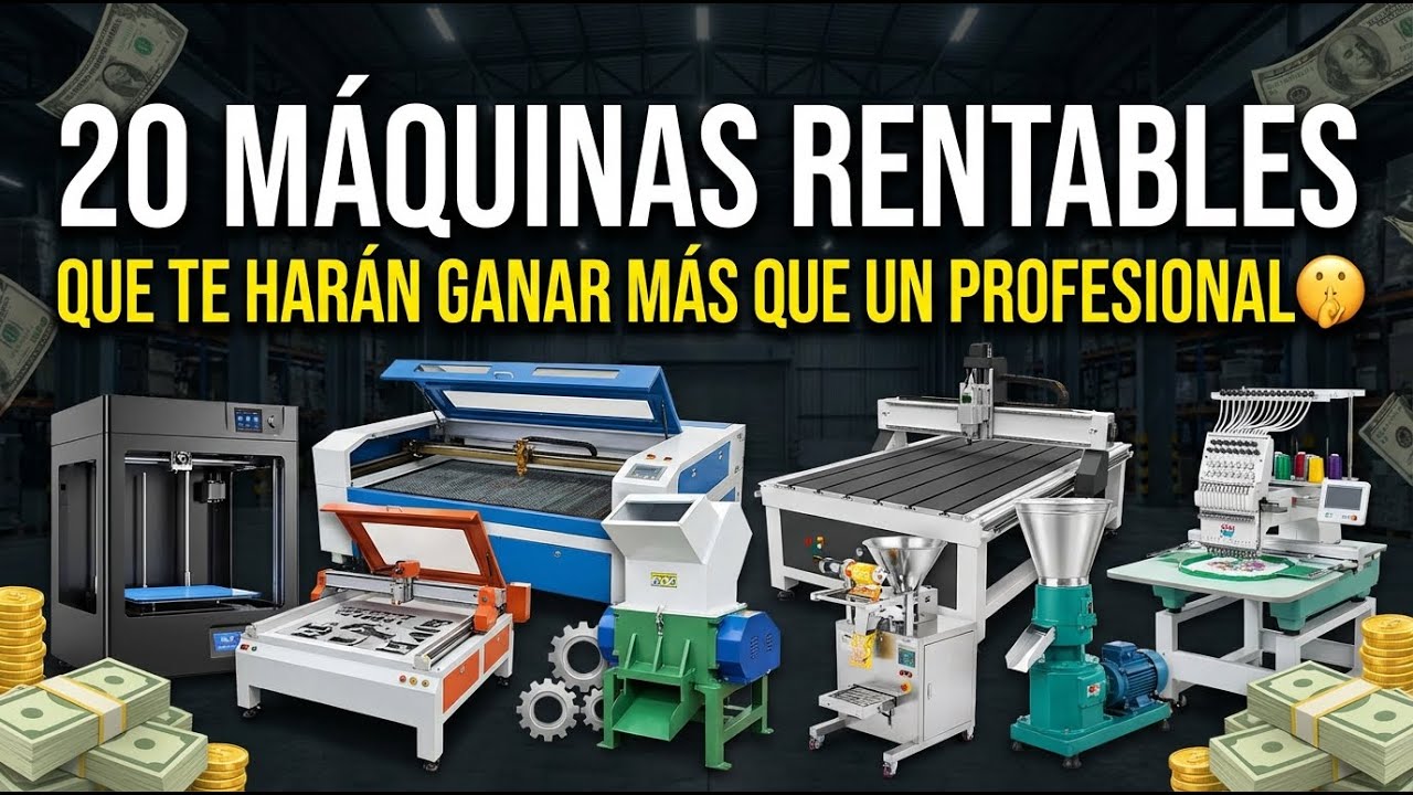 Gana más que un INGENIERO: 20 Máquinas Rentables 👷‍♂️ (Sin Título Universitario)