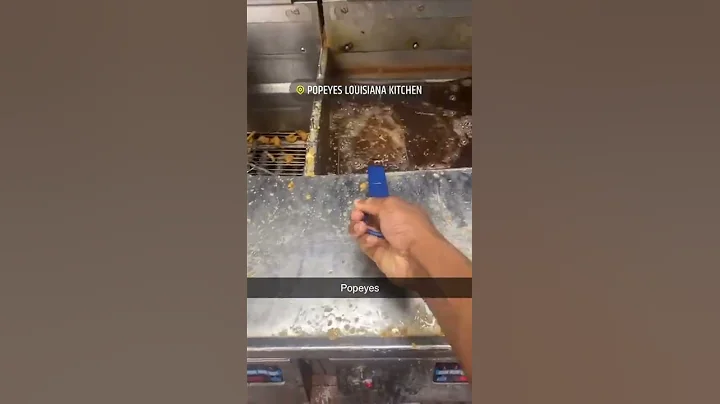 Guy puts ice into fryer at Popeye's fail
