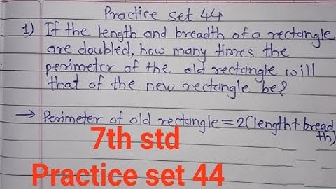 7th std practice set 44 perimeter and area maths maharashtra state board