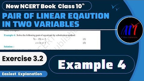 Chapter 3 Exercise 3.2 ( Example 4 ) Pair of Linear Equation in two Variables Class 10 Maths