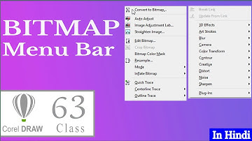 CorelDraw Bitmap Menu Bar Tutorial in Hindi - Complete Menu Bar Step-by-Step Tutorial