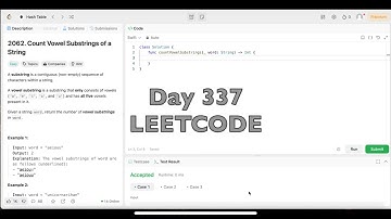 Day 337: LeetCode Problem 2062. Count Vowel Substrings of a String - Swift