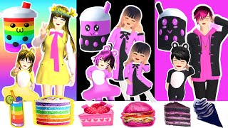 PILIH KARAKTER BONEKA BOBA BT21 MAKANAN WARNA PINK HITAM BABY AYLINE-DRAMA SAKURA SCHOOL SIMULATOR