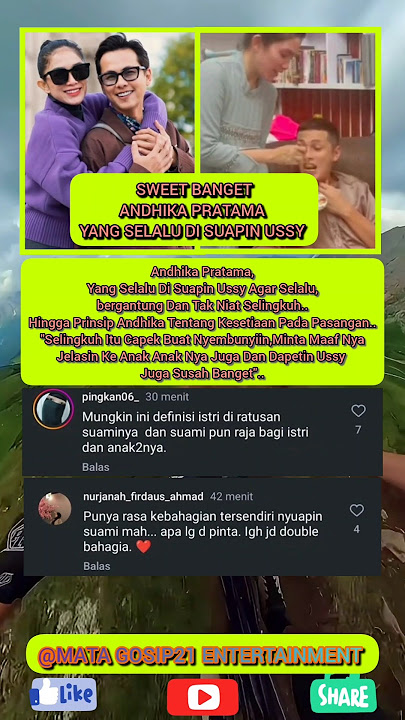 ANDHIKA PRATAMA,SELALU DISUAPIN USSY Saat Makan !! #andhikapratama #ussysulistiawati #shorts
