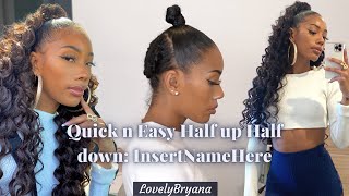 Quick and Easy Half up Half Down | Insert Name Here x Raye Raye 13hr wear | LovelyBryana