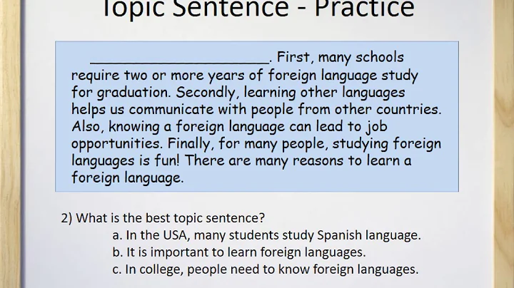 Mastering Topic Sentences in Paragraph Writing