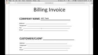 How to Make a Billing Invoice | Excel | PDF | Word
