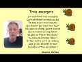 Trois escargot maurice carme