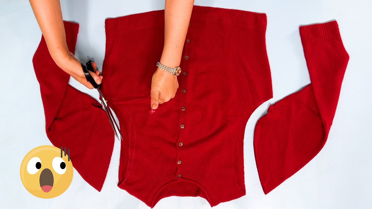 [DIY] Очень легкая и простая идея из старых вязаных вещей!! / Любой может следовать за нами!