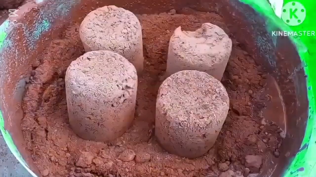 ASMR|| Red dirt completion with yummy paste play #satisfying #asmrvideos #asmr #relax