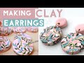 Making Earrings using Air- dry Clay | Sharing my process & Supplies