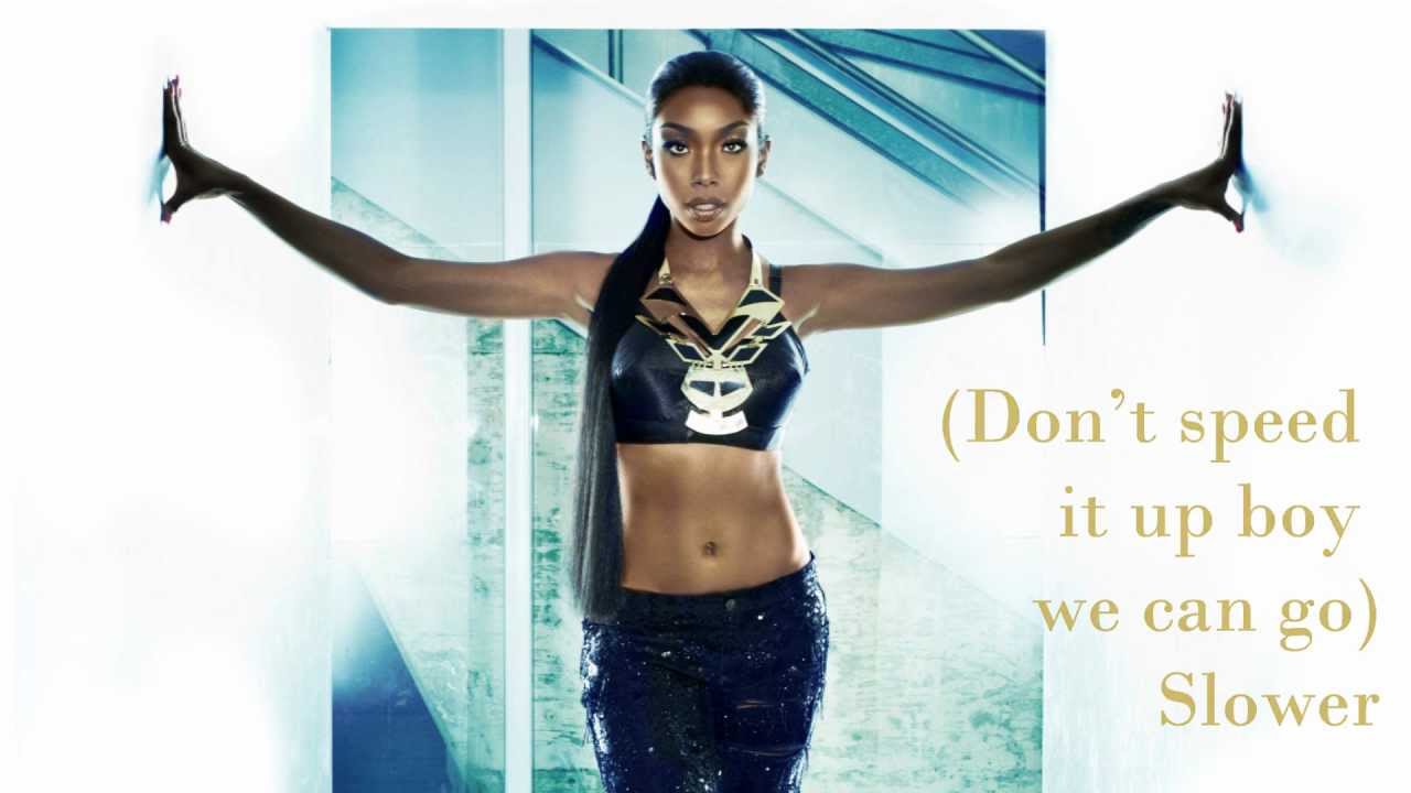 Brandy Slower (Official Lyrics) on Screen YouTube Music