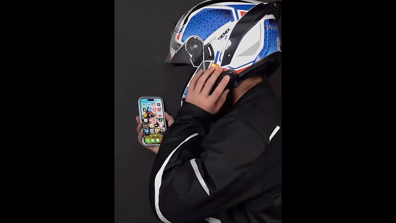 Bluetooth 5.3 Wireless Motorcycle Helmet Headset Hands-free Call Phone