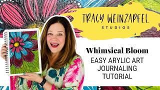 Whimsical Bloom Acrylic Flower Painting | Colorful Art Journal Tutorial