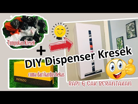DIY   Dispenser Kresek dari Kardus Bekas | Garbage Bag Storage | Tempat Kresek
