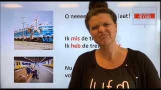 NT2 ⏰TE LAATvertraging  spoor, perron trein gemist, uitstappen en vertrektijden #learndutch