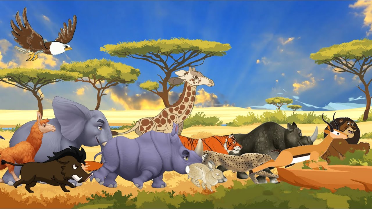 Animal Sounds Song 🎶 Fun Savannah Animals Adventure for Kids 🦁🎶 Best Educational Video for Toddlers