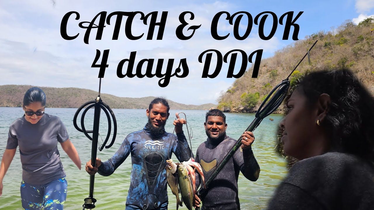 4 Days Camping DDI | DAY 1 - 2| Catch, Clean, and  Cook | Spearfishing & Rockfishing - In D Bocas🇹🇹